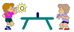 kids playing ping pong animation