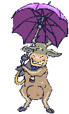 cow with umbrella animation