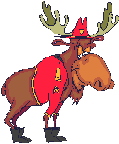 moose with mountie suit