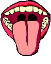 big mouth and tongue