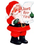 Santa and Christmas list animation