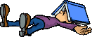 man sleeping animation