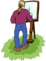 artist painting animation