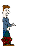 guy saying sorry with flowers animation
